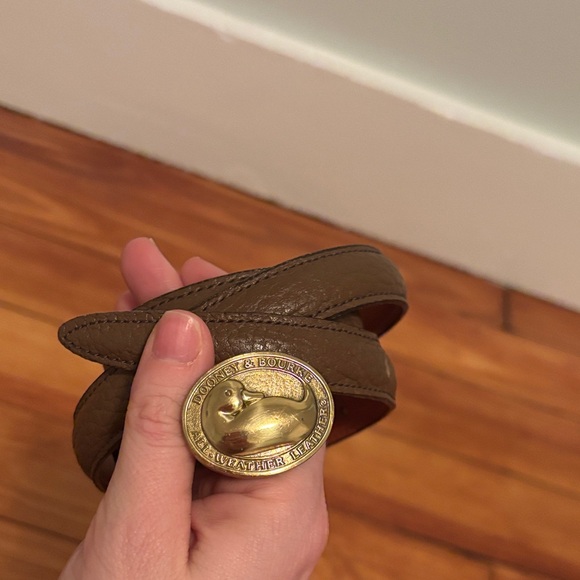 Dooney & Bourke Accessories - Dooney & Bourke Brown Leather Belt with Gold Buckle